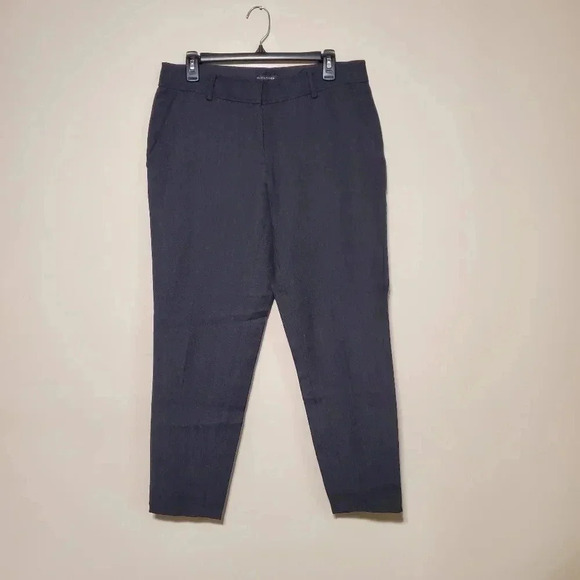 Eileen Fisher Women's Size 8 Wool Linen Cropped Dress Pants Dark Gray Black - Picture 1 of 7